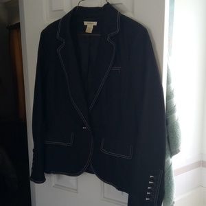 Beautiful black denim structured stretchy jacket